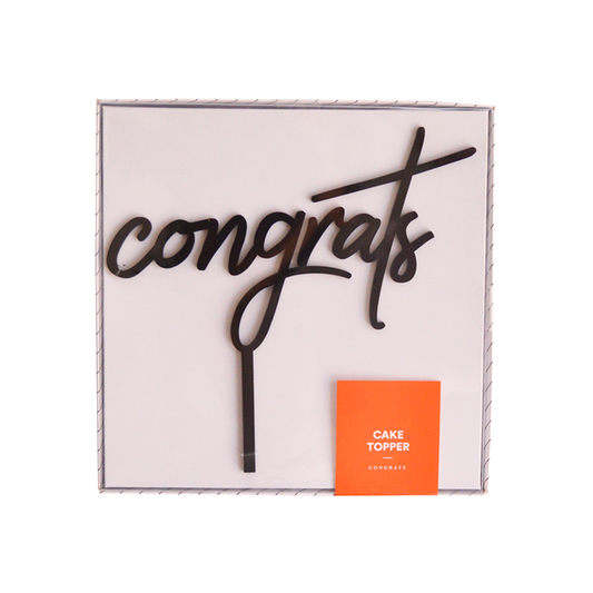 Cake Topper de Acrílico "Congrats"