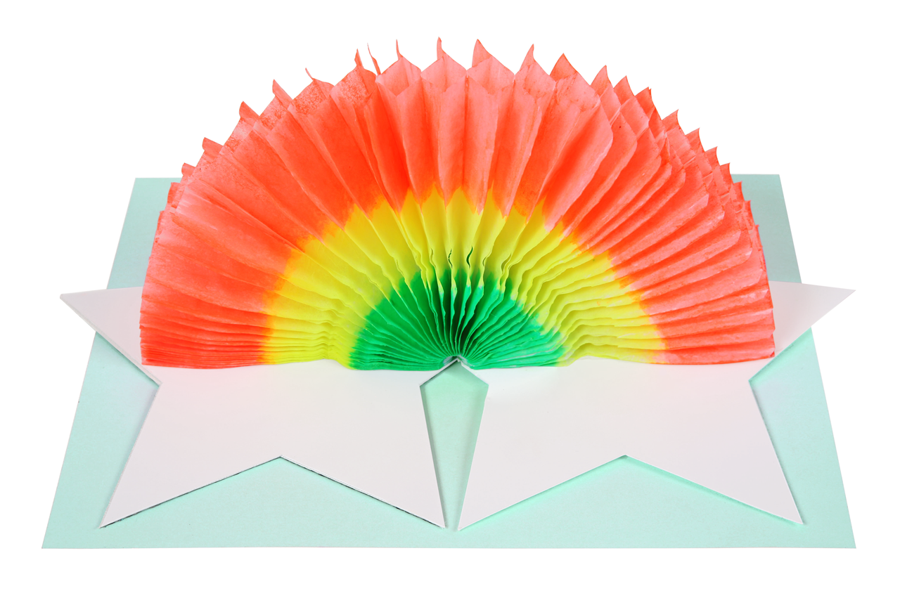 Tarjeta de Cumpleaños Estrella/Arcoiris 3D