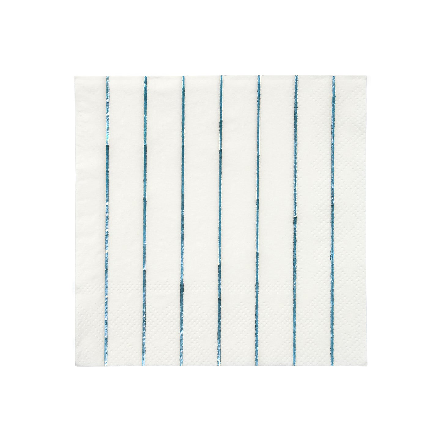 Servilletas Pequeñas con Rayas Azul Metálico (16 Piezas)