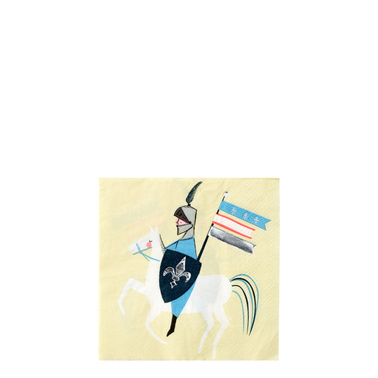 Servilletas Pequeñas de Caballeros y Dragones (16 Piezas)