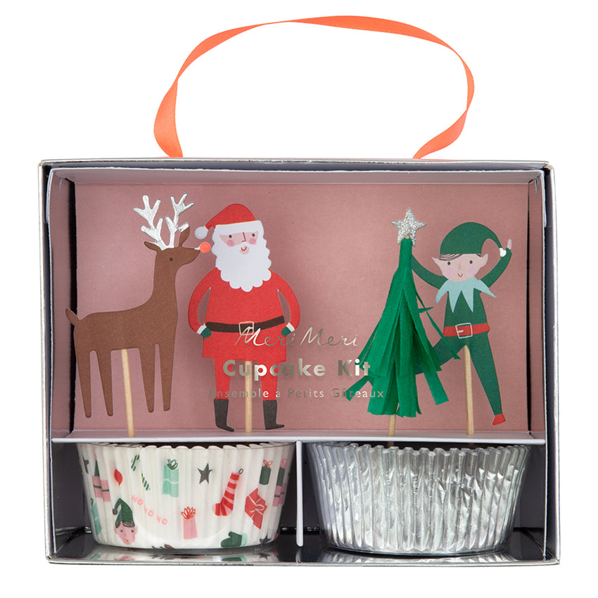 Cupcake Kit Figuras de Navidad (48 Piezas)