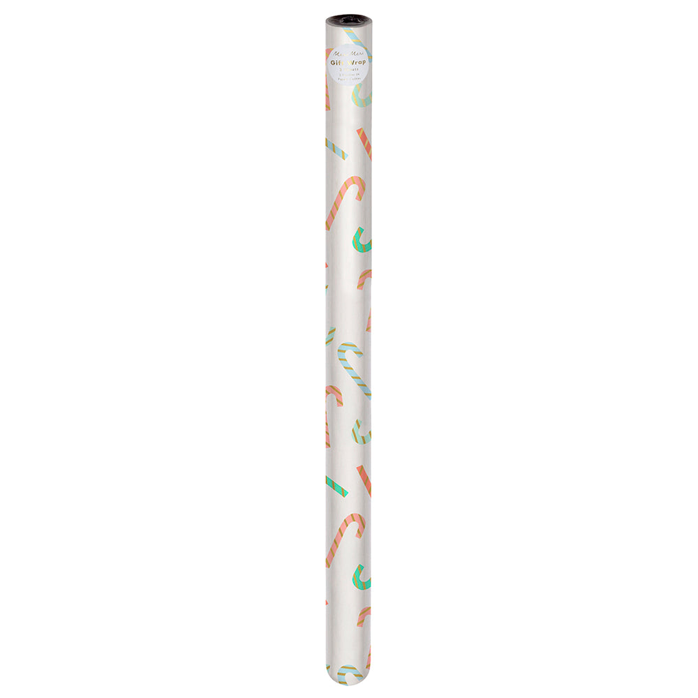Pliego/Rollo de Papel para Envolver de Candy Canes Multicolor