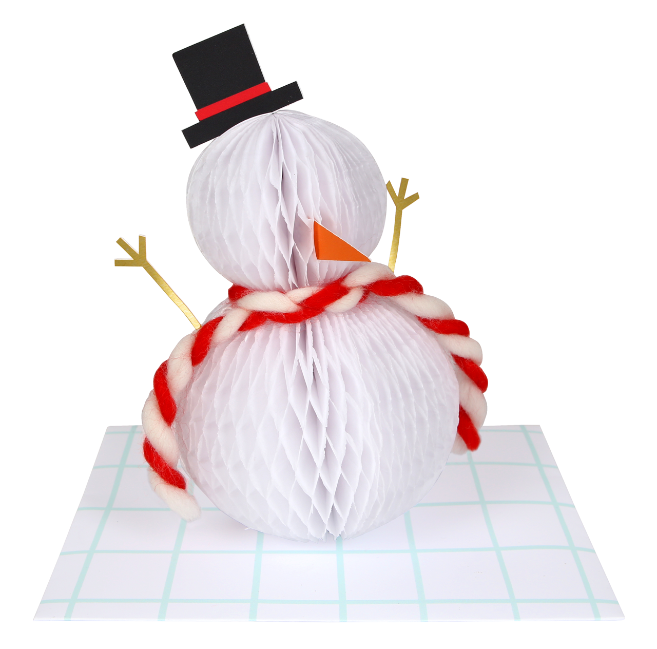 Tarjeta de Navidad en Forma de Muñeco de Nieve 3D