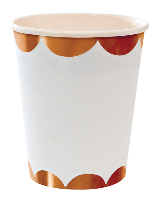 Vasos con Detalle Rose Gold (8 Piezas)