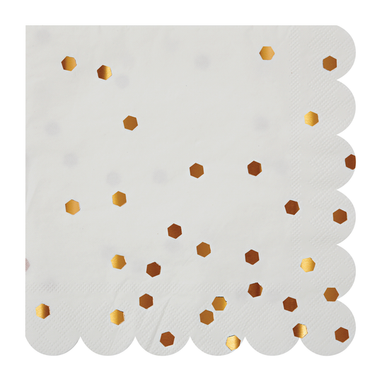 Servilletas Hexágonos Rose Gold (16 Piezas)