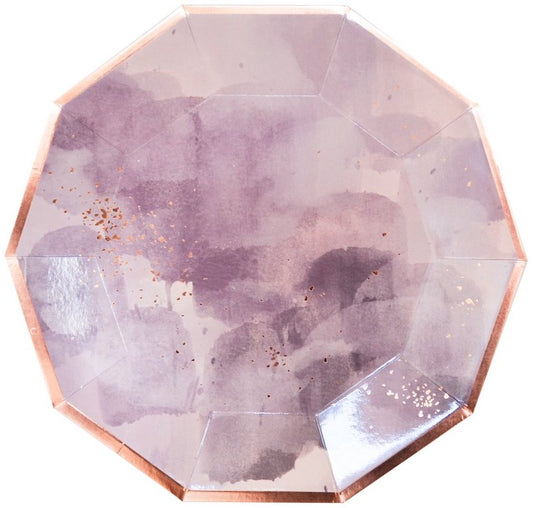 Platos Cuarzo Amatista (8 Piezas)