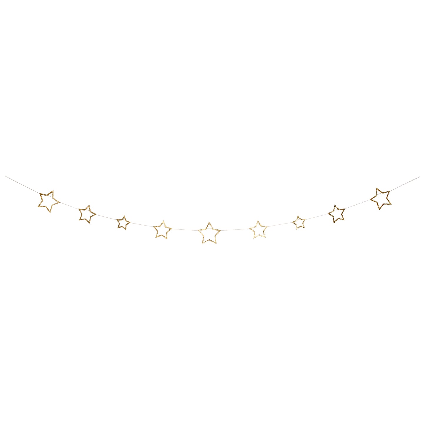 Guirnalda de Estrellas Glitter Dorado