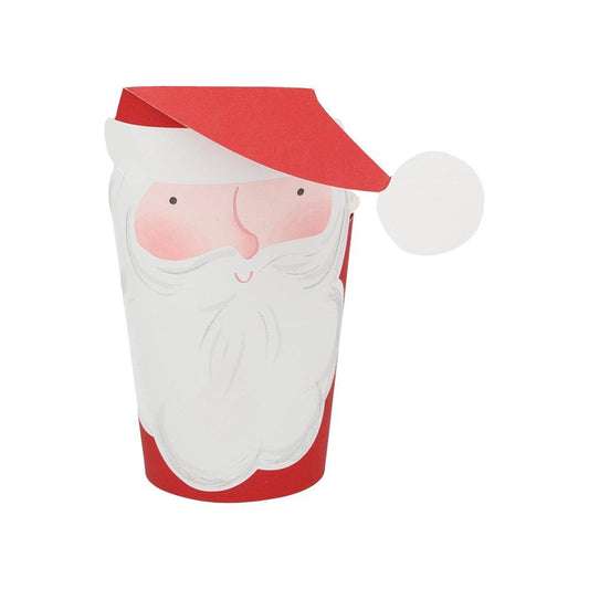 Vasos Navideños con Mangas en Forma de Santa Claus (8 Piezas)