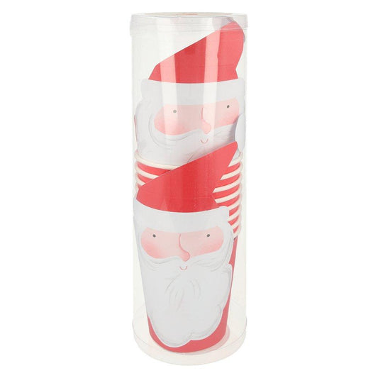 Vasos Navideños con Mangas en Forma de Santa Claus (8 Piezas)