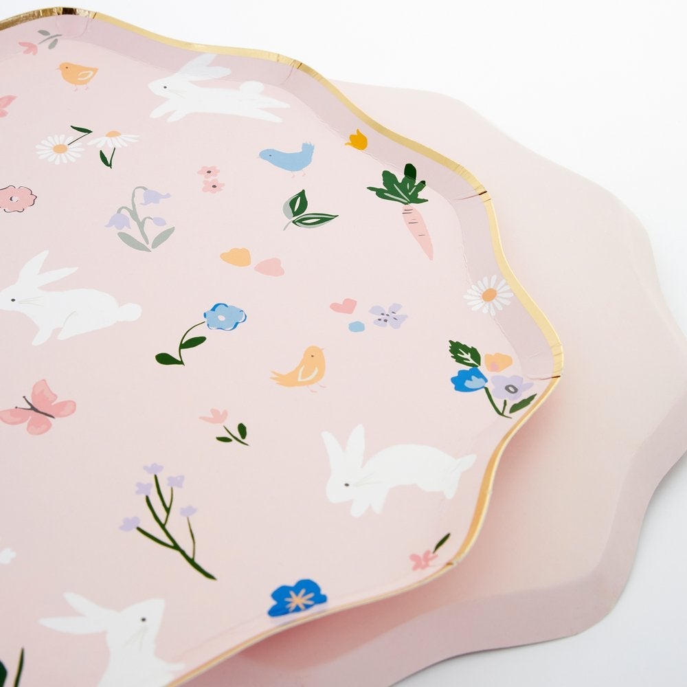 Platos Grandes Conejos/Pascua (8 Piezas)