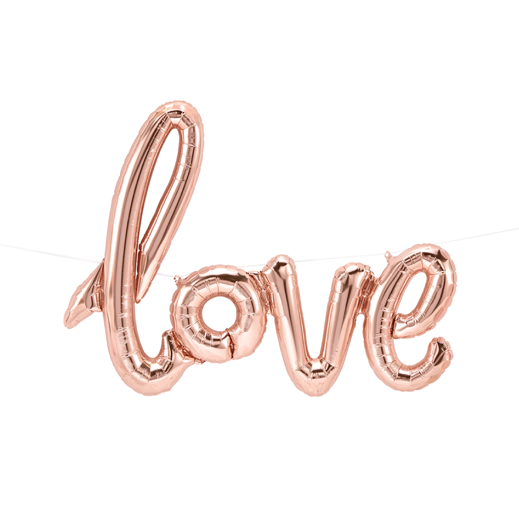 Globo Metálico "Love" Script (Colores Varios)