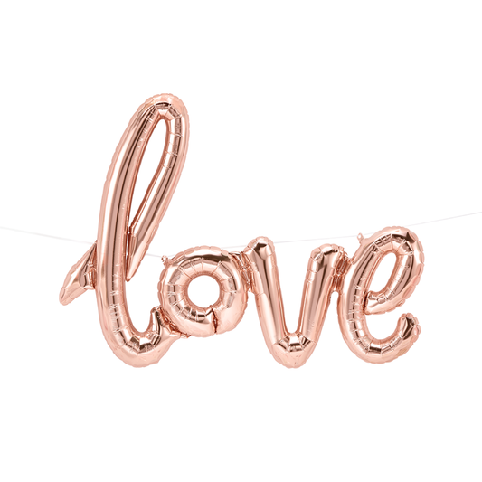 Globo Metálico "Love" Script (Colores Varios)