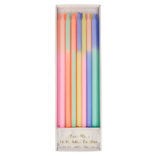 Velas Multicolor Pastel (16 Velas)