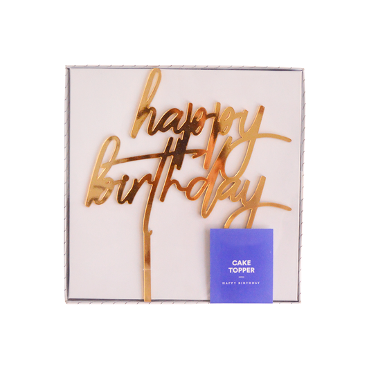 Cake Topper de Acrílico "Happy Birthday"