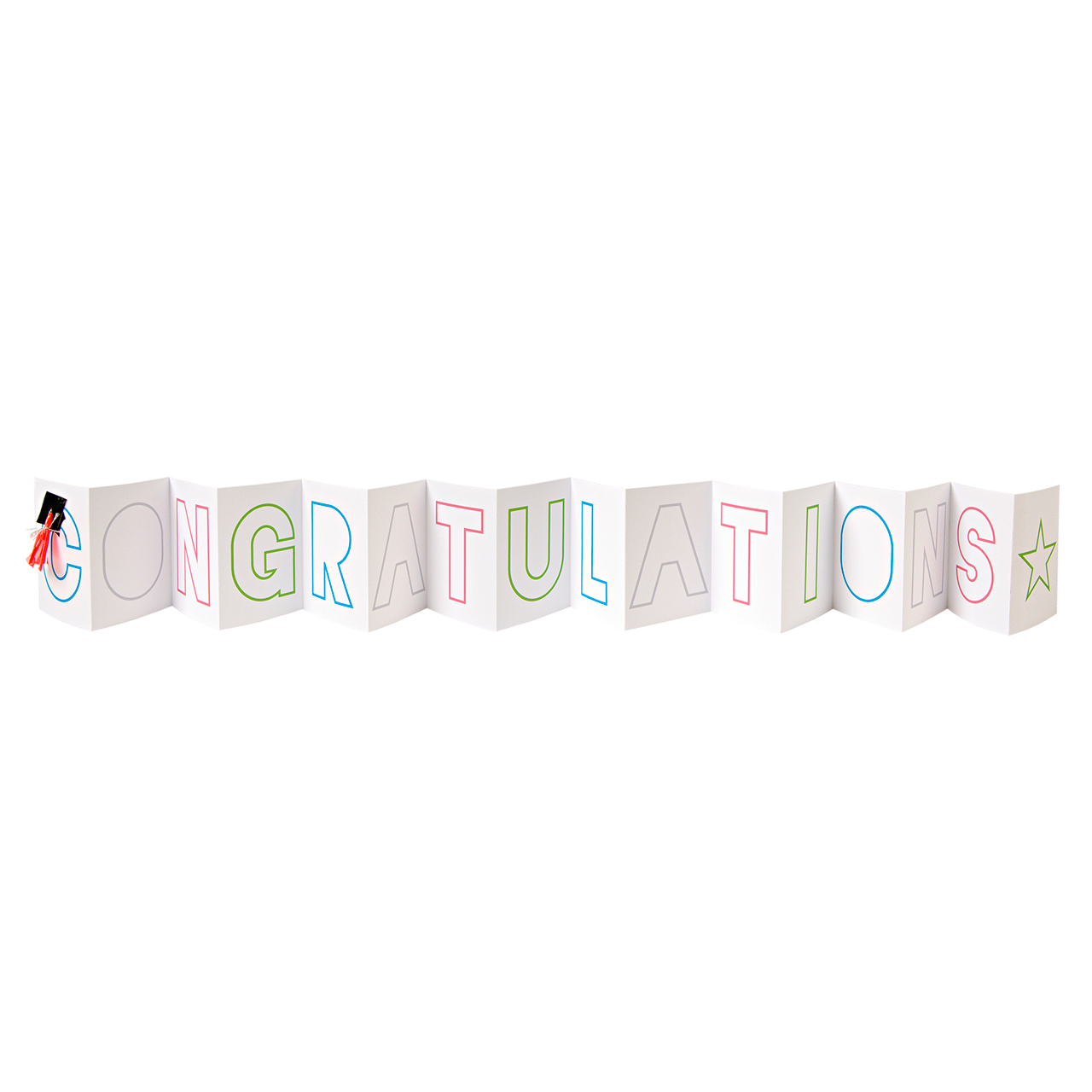 Tarjeta Banner de Graduación "Congratulations"