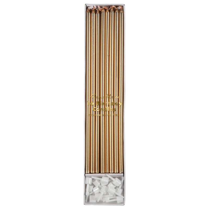 Velas Gigantes de Cumpleaños Doradas (16 Velas)