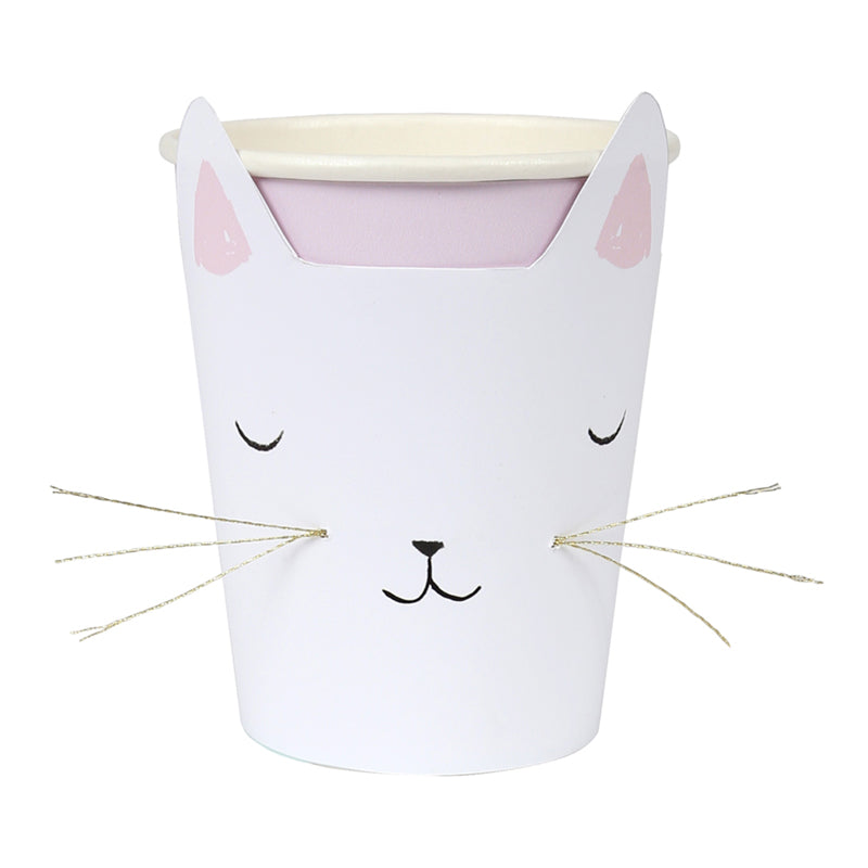 Vasos con Mangas en Forma de Gato (8 Piezas)