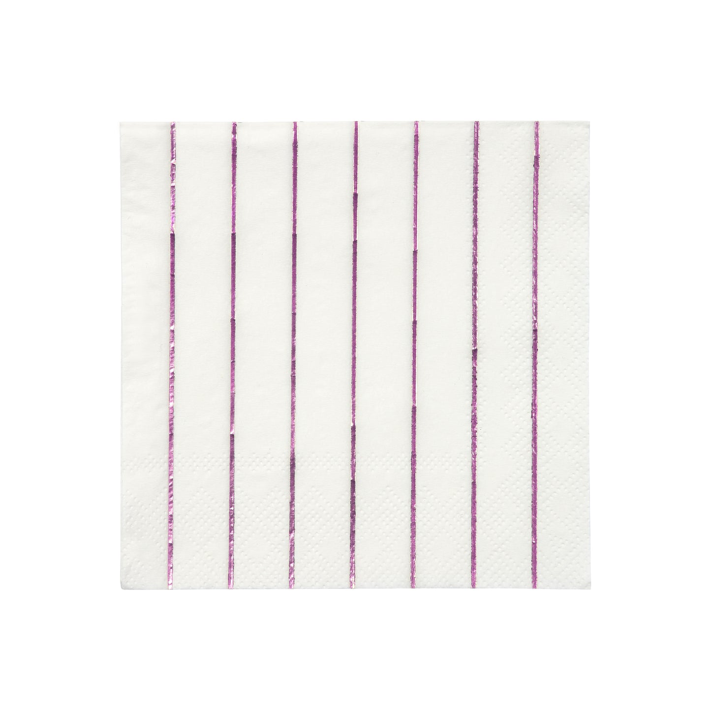 Servilletas Pequeñas con Rayas Rosa Metálico (16 Piezas)