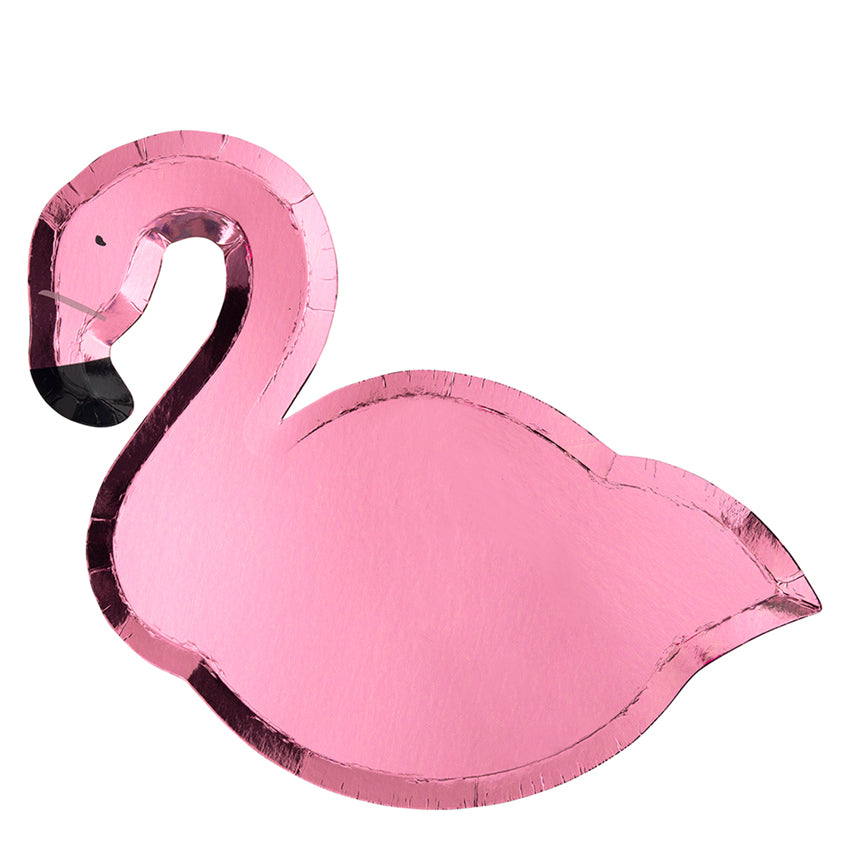 Platos en Forma de Flamingo (8 Piezas)