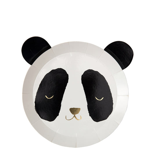 Platos en Forma de Oso Panda (8 Piezas)