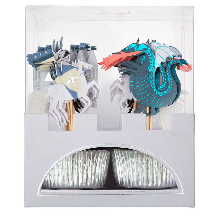 Cupcake Kit Caballeros y Dragones (48 Piezas)