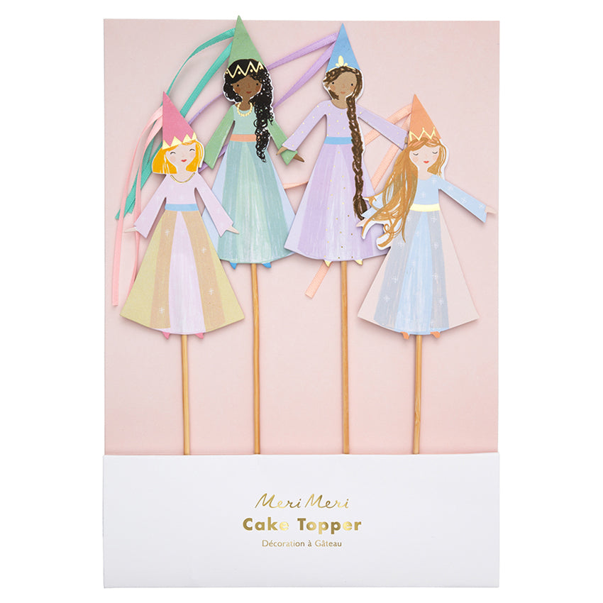 Cake Toppers de Princesas (4 Piezas)