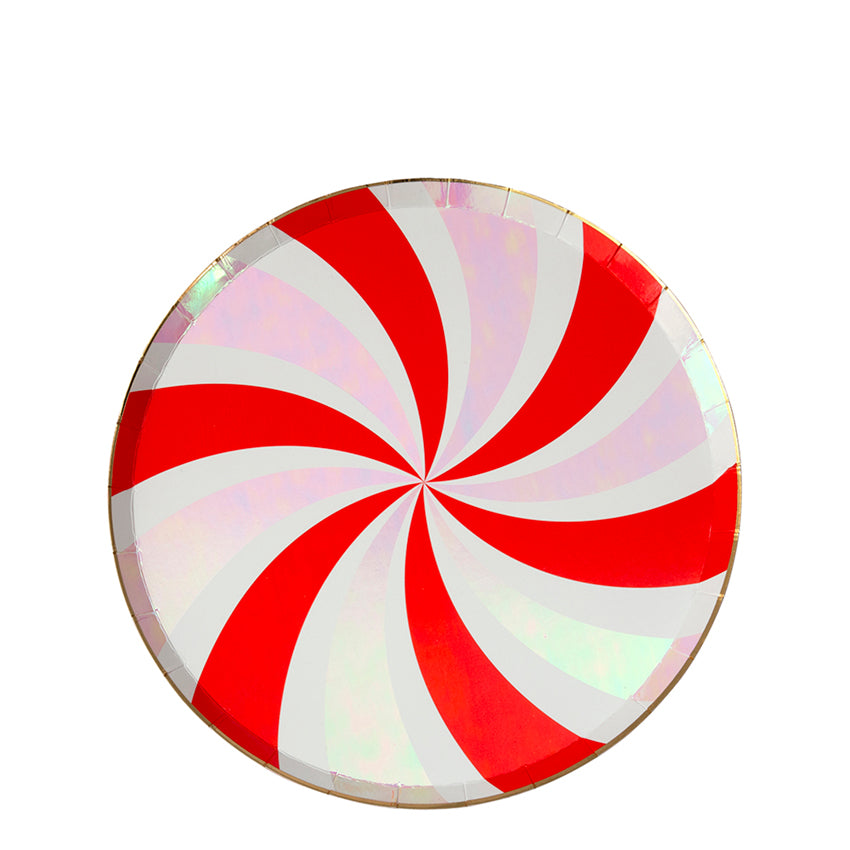 Platos Pequeños Circulares Caramelo Peppermint Swirl (8 Piezas)