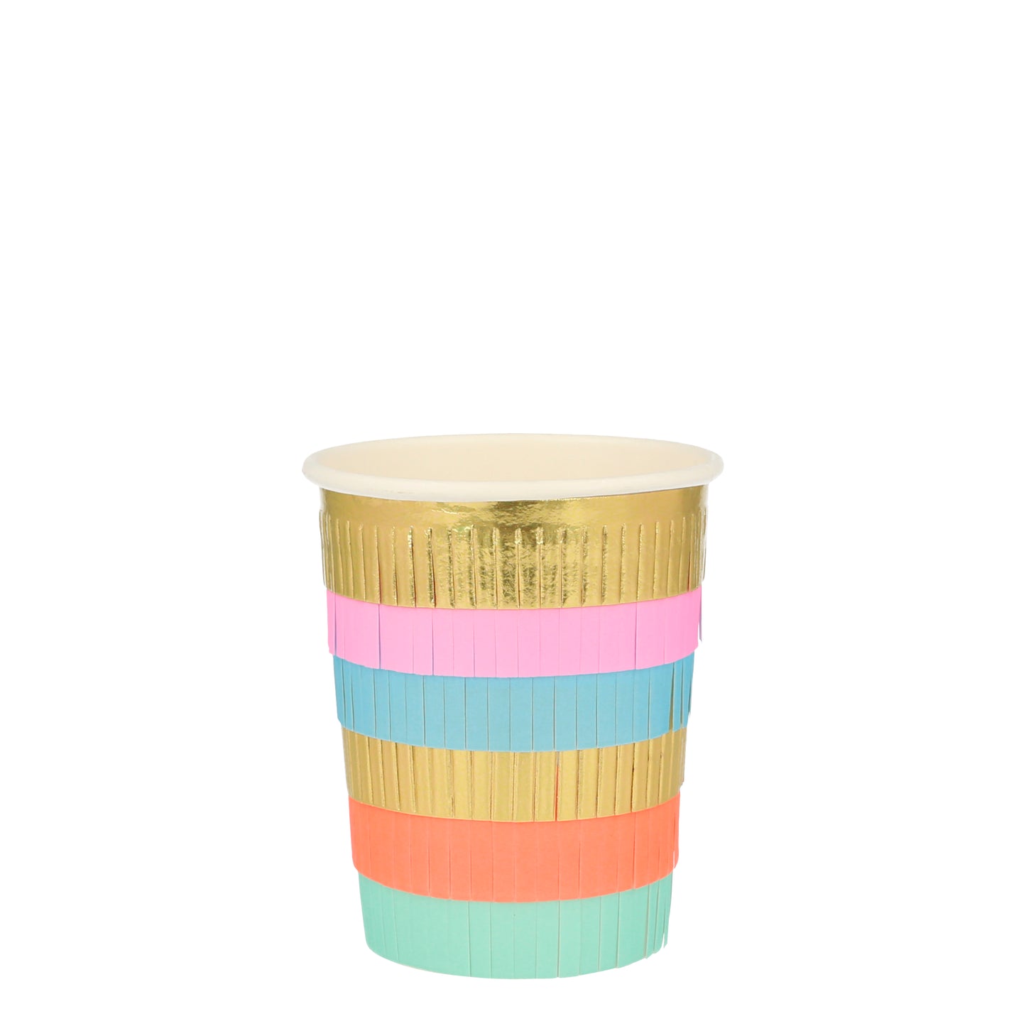 Vasos de Flecos Multicolor (8 Piezas)