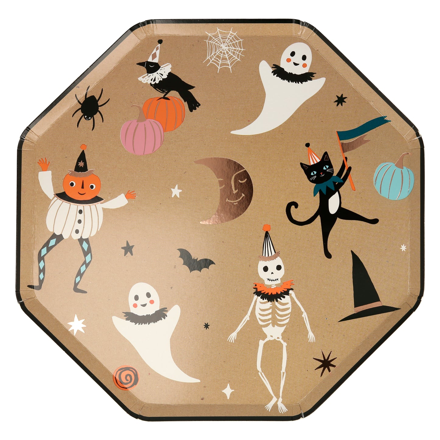 Platos Grandes Personajes de Halloween (8 Piezas)