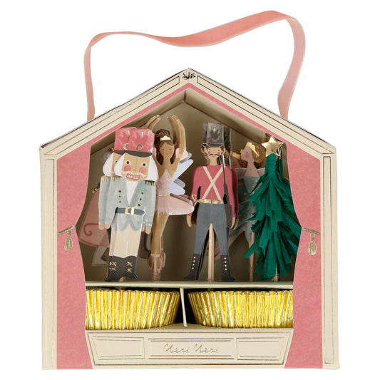 Cupcake Kit de Navidad con Figuras del Cascanueces (48 piezas)