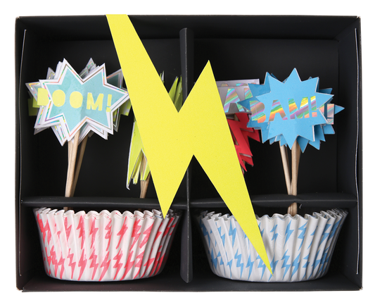 Cupcake Kit Superhéroes (48 Piezas)