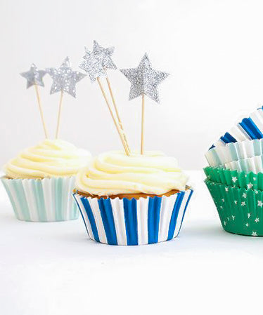 Cupcake Kit Blue & Star (72 Piezas)