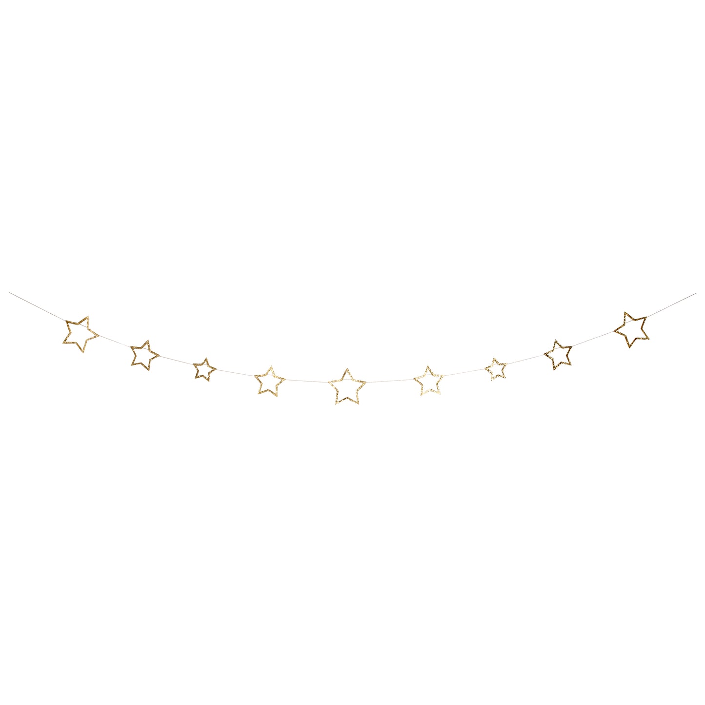 Guirnalda de Estrellas Glitter Dorado