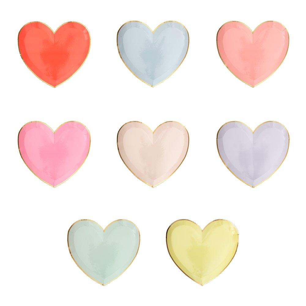 Platos Pequeños en Forma de Corazón Colores Pastel (8 Piezas)