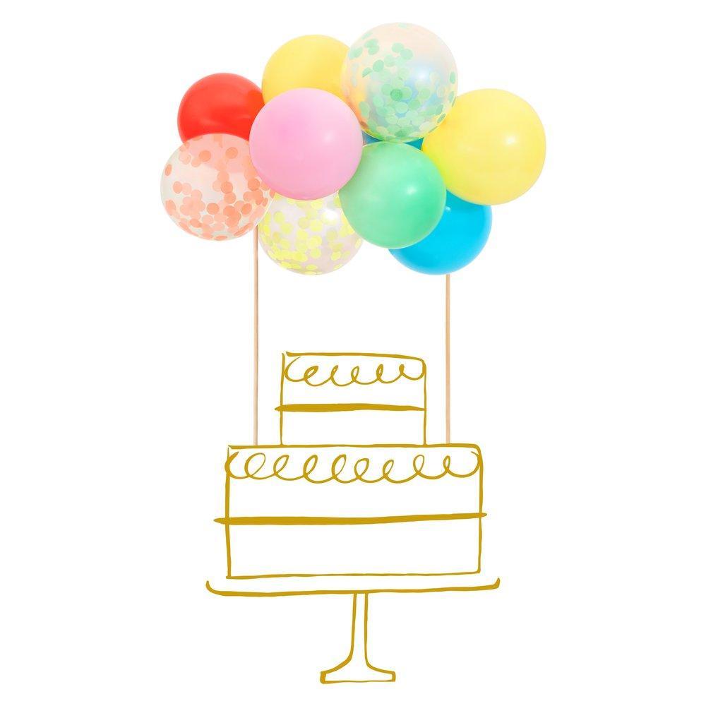 Cake Topper Globos Multicolor (11 Piezas)