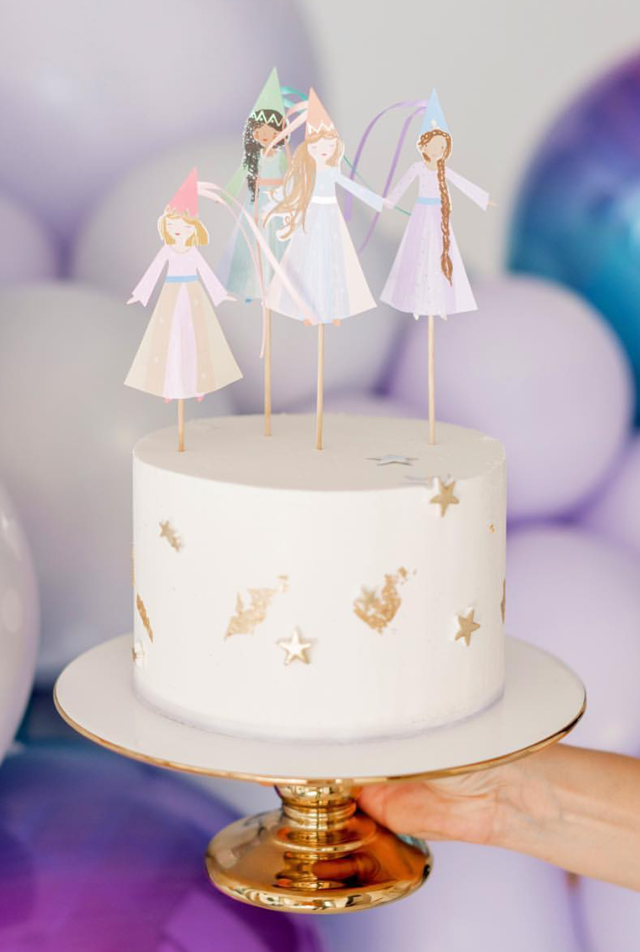 Cake Toppers de Princesas (4 Piezas)