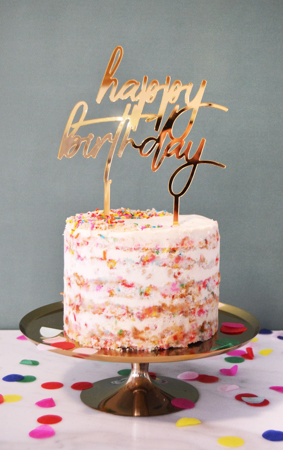 Cake Topper de Acrílico "Happy Birthday"