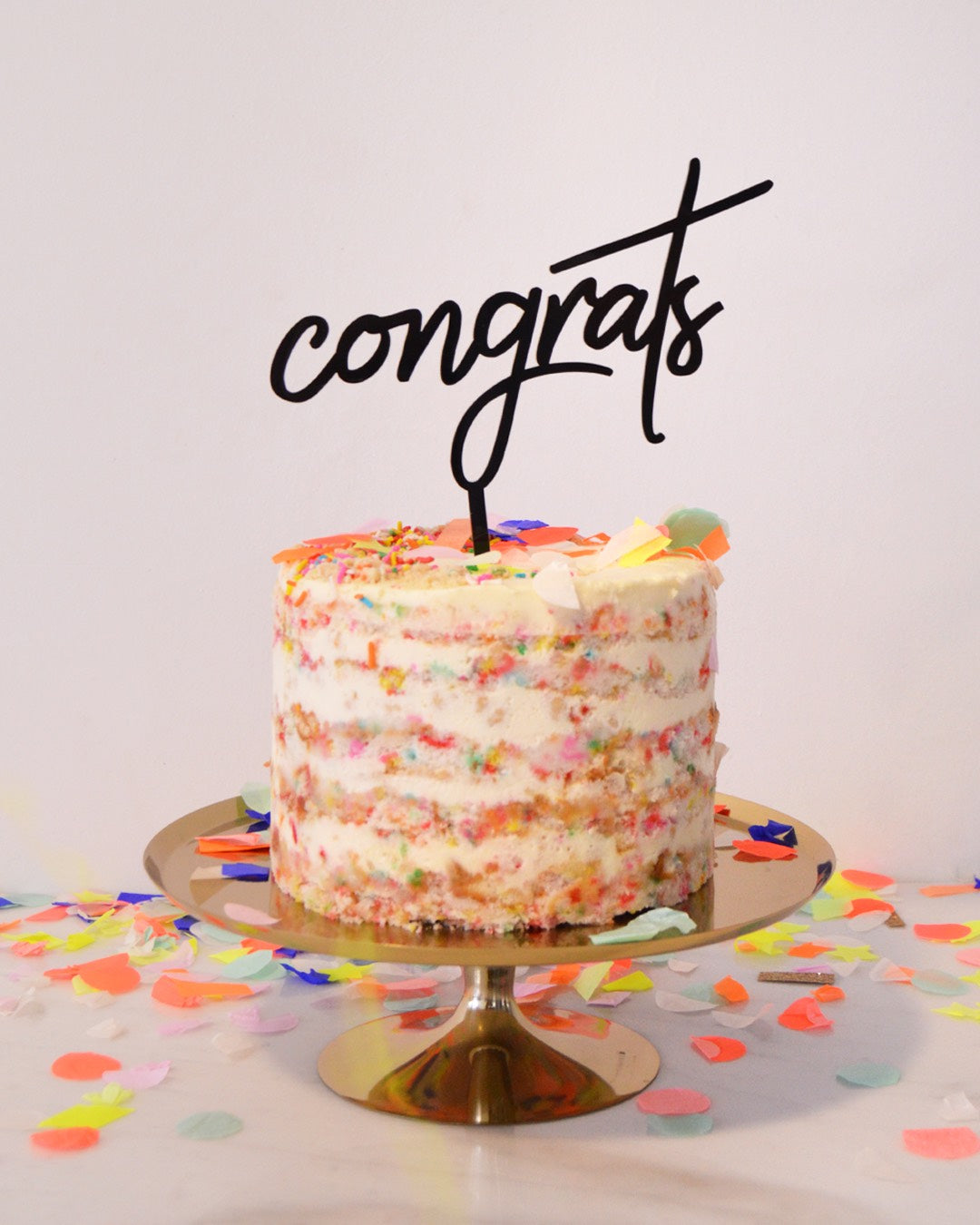 Cake Topper de Acrílico "Congrats"