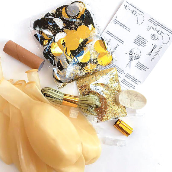 Kit de Globos con Confetti Metálico Gigante (8 Piezas)